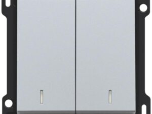 Niko intense sterling Toets met lens 2-voudig voor drukknop Niko Intense Sterling