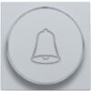 Niko intense sterling Toets met doorschijnende ring en belsymbool voor drukknop 6A Niko Intense Sterling