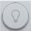 Niko intense sterling Toets met doorschijnende ring en lampsymboolvoor drukknop 6A Niko Intense Sterling