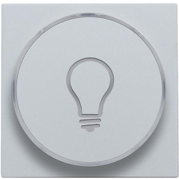 Niko intense sterling Toets met doorschijnende ring en lampsymboolvoor drukknop 6A Niko Intense Sterling