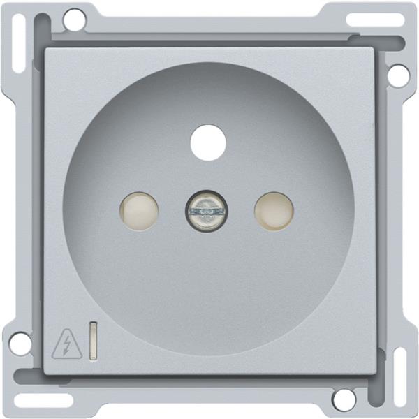 Niko intense sterling Centraalplaat voor wandcontactdoos met overspanningsbeveiliging Niko Intense Sterling