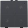 Niko Intense anthracite Home Control bediening ventilatie met led Niko home control ventilatiebediening met Leds