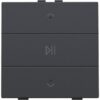 Niko Intense anthracite Audiobediening voor Home Control Niko home control enkelvoudige audiobediening LEDS