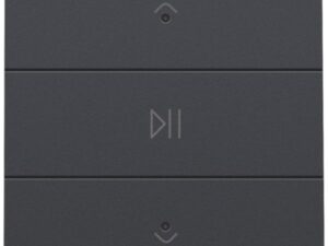 Niko Intense anthracite Audiobediening voor Home Control Niko home control enkelvoudige audiobediening LEDS
