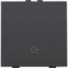 Niko Intense anthracite Drukknop met led symbool ”woning verlaten” Niko home control enkelvoudige drukknop "woning verlaten"