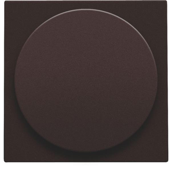 Niko intense dark brown Centraalplaat voor universele draaiknopdimmer Niko draaiknopdimmer voor ledlampen 4 – 200 Watt 2-draden