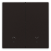 Niko intense dark brown Toets 2-voudig met lens voor elektronische rolluikschakelaar Niko Intense Dark Brown