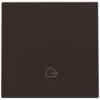 Niko intense dark brown Toets met lens voor geconnecteerde schakelaar ”woning verlaten” Niko Intense Dark Brown