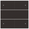 Niko intense dark brown Afwerkingsset voor 4-voudige potentiaalvrije drukknop 24 V met leds Niko drukknop 4 voudig 24 Volt met LED