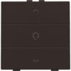 Niko intense dark brown Home Control enkelvoudige bediening dimmer met 3-voudige toets