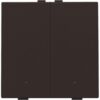 Niko intense dark brown Tweevoudige drukknop met leds en comfortsensoren voor Niko Home Control