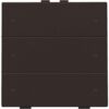 Niko intense dark brown Zesvoudige drukknop met leds en comfortsensoren voor Niko Home Control
