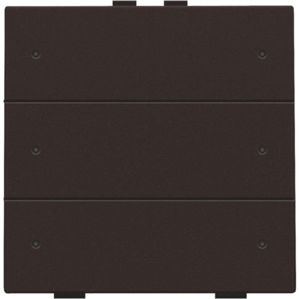 Niko intense dark brown Zesvoudige drukknop met leds en comfortsensoren voor Niko Home Control