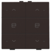 Niko intense dark brown Home Control 2-voudige bediening motorsturing met 6-voudige toets+led Niko home control tweevoudige motorsturing LEDS