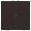 Niko intense dark brown Home Control enkelvoudige bediening dimmer met 3-voudige toets+led Niko home control enkelvoudige dimbediening met Leds