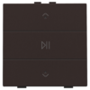Niko intense dark brown Audiobediening voor Home Control Niko home control enkelvoudige audiobediening LEDS
