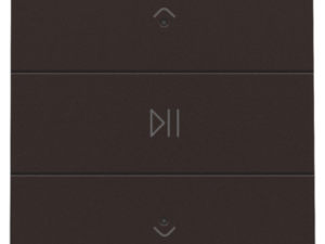 Niko intense dark brown Audiobediening voor Home Control Niko home control enkelvoudige audiobediening LEDS