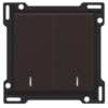 Niko intense dark brown Toets met lens 2-voudig voor drukknop Niko Intense Dark Brown