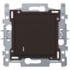 Niko intense dark brown Hotelkaartschakelaar 10A 250V AC met NO/NC contact Niko Intense Dark Brown