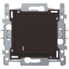 Niko intense dark brown Hotelkaartschakelaar sokkel insteekklemmen en afwerkingsset Niko Intense Dark Brown