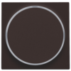 Niko intense dark brown Toets met doorschijnende ring voor drukknop 6A Niko Intense Dark Brown