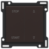 Niko intense dark brown Toets voor rolluikschakelaar 10A 250V AC Niko Intense Dark Brown