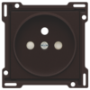 Niko intense dark brown SMAL inbouwdiepte 21 mm Ondiep 21 mm centraalplaat stopcontact Niko Intense Dark Brown
