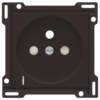 Niko intense dark brown Centraalplaat voor wandcontactdoos met spanningsaanduiding Niko Intense Dark Brown