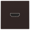 Niko intense dark brown Afwerkingsset met HDMI-naar-HDMI-aansluiting donker Niko Audio & Hdmi sokkels