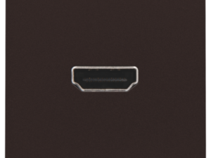Niko intense dark brown Afwerkingsset met HDMI-naar-HDMI-aansluiting donker Niko Audio & Hdmi sokkels