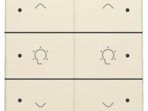 Niko original cream Home Control 2-voudige bediening dimmer met 6-voudige toets+led Niko home control tweevoudige dimbediening met leds