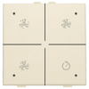 Niko original cream Home Control bediening ventilatie met led Niko home control ventilatiebediening met Leds