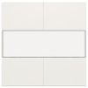 Niko original white afwerkingsset voor 4-voudige potentiaalvrije drukknop 24 V met tekstveld Niko drukknop 4 voudig 24 Volt