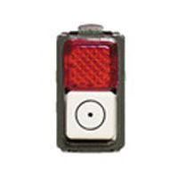 Bticino Drukknop Magic met verlichtbare verklikker 1 NO 24 V 1,5 W rood Magic