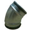 galva geperste bocht 45° D 80 mm met dubbele dichting Bocht galva 45°