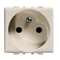 Bticino Magic contactdoos 2P+A steekklem 10/16A 2 mod Magic