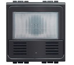 Bticino LivingLight Automatische schakelaar IR+ultrasonoor 2 mod. 2.5A 230V antraciet Bewegingsdetectoren