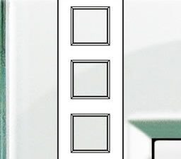 Bticino LivingLight Rechthoekige afdekplaat 3×2 modules 71mm aquamarine Living Light Aquamarine
