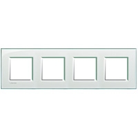 Bticino LivingLight Rechthoekige afdekplaat 4×2 modules 71mm aquamarine Living Light Aquamarine