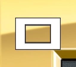 Bticino LivingLight Rechthoekige afdekplaat 3 modules goud Living Light Goud