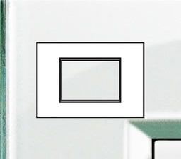 Bticino LivingLight Rechthoekige afdekplaat 3 modules aquamarine Living Light Aquamarine