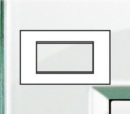 Bticino LivingLight Rechthoekige afdekplaat 4 modules aquamarine Living Light Aquamarine