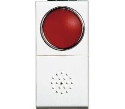 Bticino Drukknop Light 10 A 250 V 1P NO met rode verstrooier Andere bedieningsmechanismen