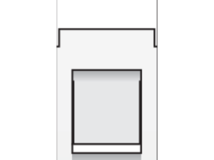 Niko original white Module 225x45mm standaard voor 1x RJ45 outlet Niko Original White (Wit)