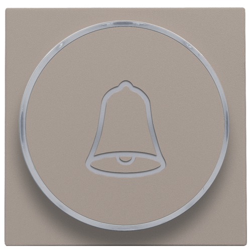 Niko intense brons Toets met doorschijnende ring en belsymbool voor drukknop 6A Niko Intense Bronze