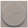 Niko intense brons Toets met doorschijnende ring en sleutelsymbool voor drukknop 6A Niko Intense Bronze