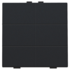Niko Pure steel black Zesvoudige drukknop voor Home Control Niko home control zesvoudige drukknop