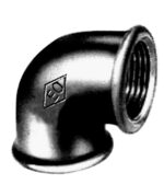 Knie 1/2 F X 1/2 F zwart 90gr Zwarte Bocht 90° FF