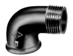 Knie 1/2 M X 1/2 F zwart 90gr Zwarte Bocht 90° MF