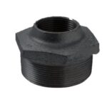 Verloopstuk 1/2 M X 1/4 F zwart Zwarte Verloopstuk